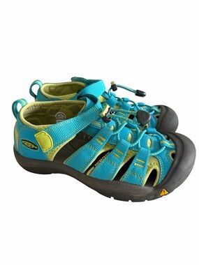 KEEN Newport H2 Waterproof Sandals Kids US 2 EU 34 Blue Lime Hiking